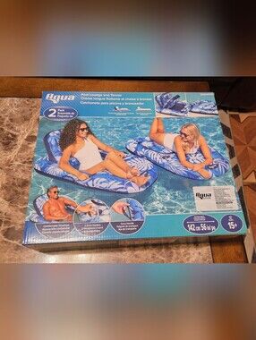 2-Pack Aqua Luxury Pool Lounger And  Tanner Pool Float